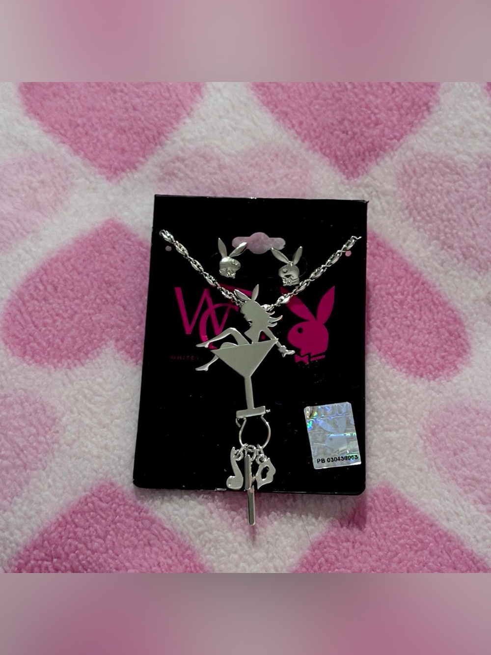 Playboy x WTC martini girl necklace NWT